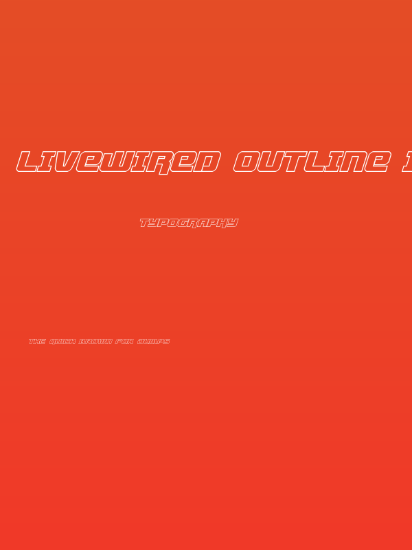 Livewired Outline Italic Poster