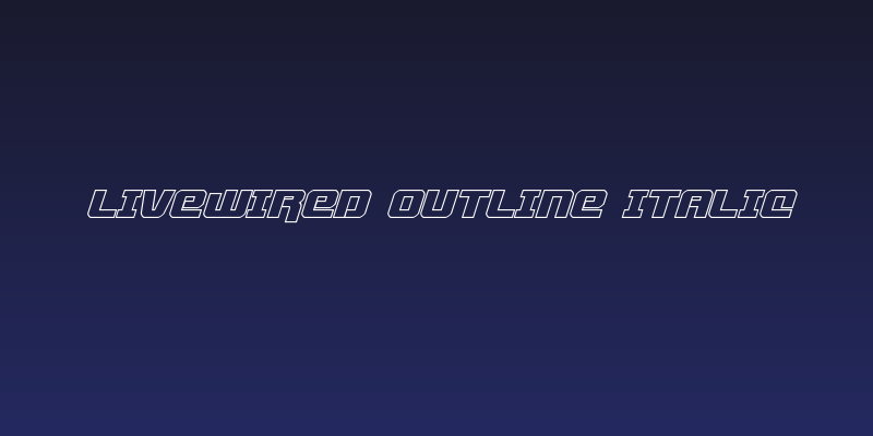 Livewired Outline Italic Social Header