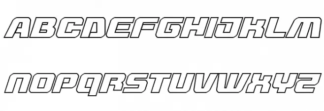 Livewired Outline Italic Caratteri MINUSCOLO