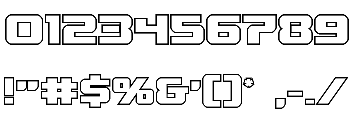 Livewired Outline Font OTHER CHARS