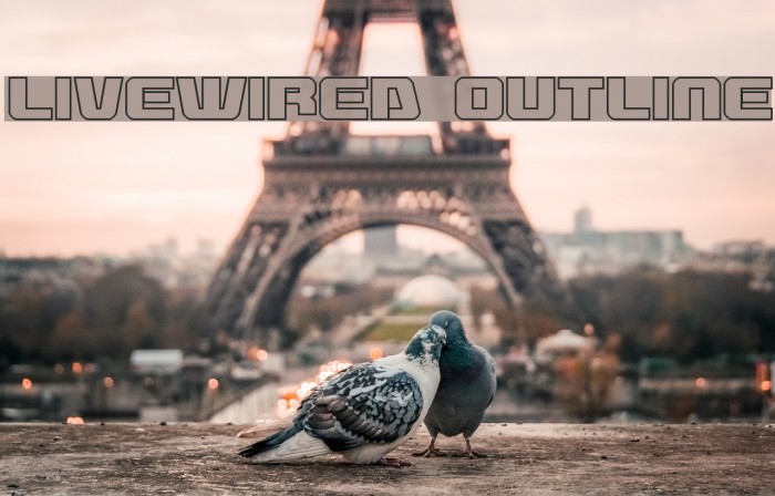 Livewired Outline Font examples