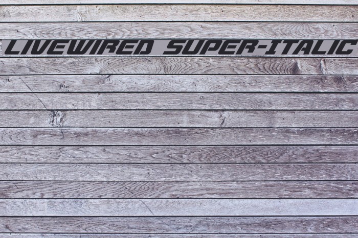 Livewired Super-Italic Font examples