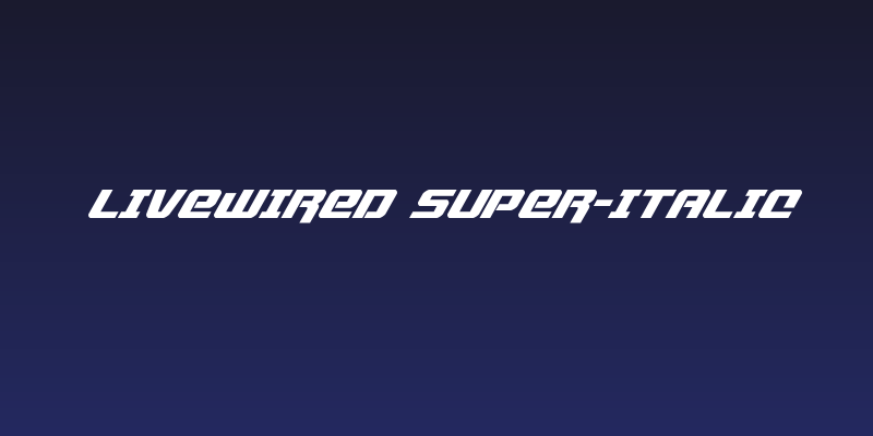Livewired Super-Italic Social Header