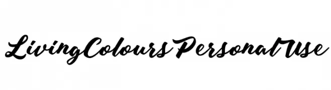 Living Colours Personal Use  免费字体下载