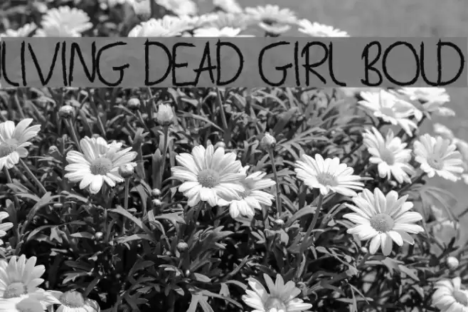 Living Dead Girl Bold Font examples