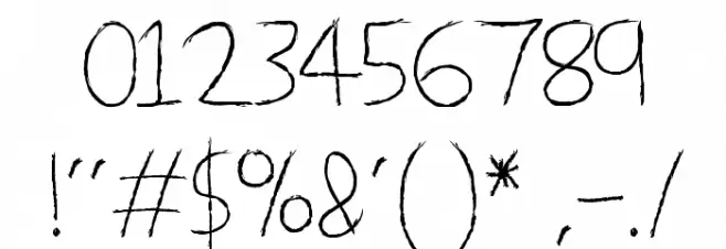 Living Dead Girl Font OTHER CHARS