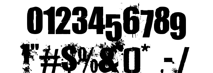 Living Hell Font OTHER CHARS