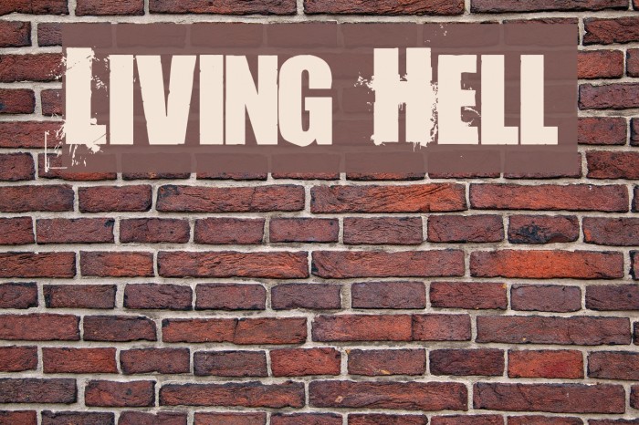 Living Hell Font examples