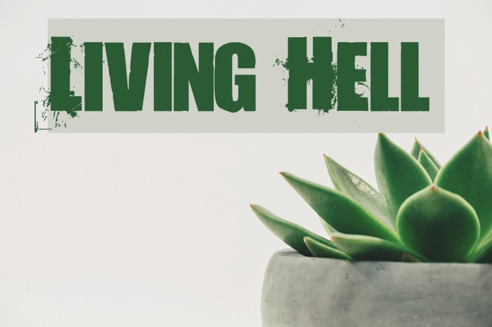 Living Hell Font examples