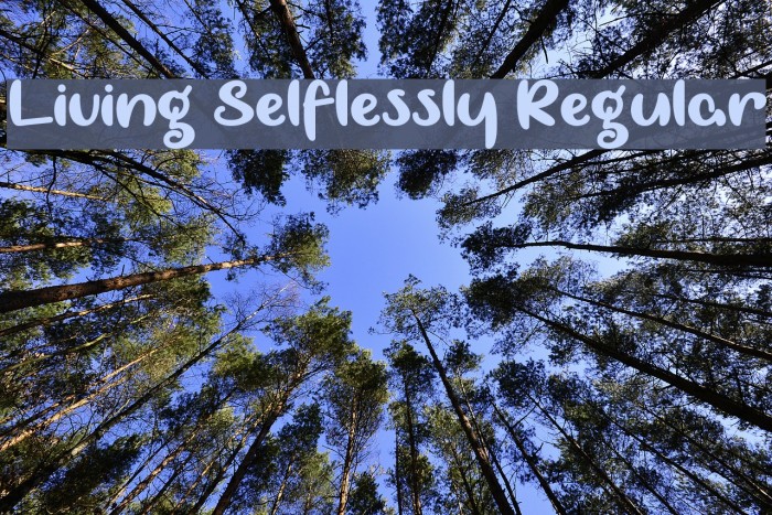 Living Selflessly Regular Font examples