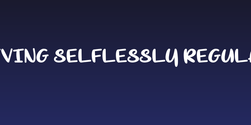 Living Selflessly Regular Social Header