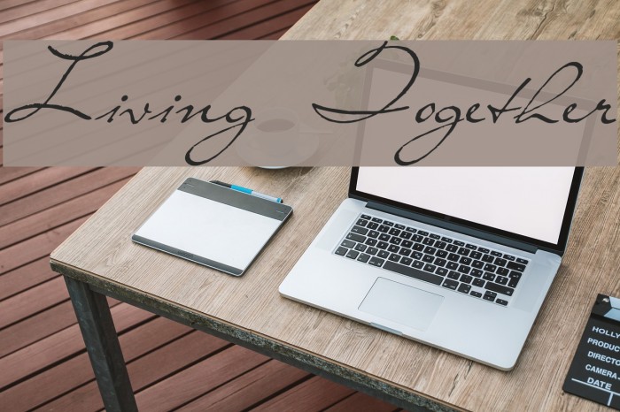 Living Together Font examples