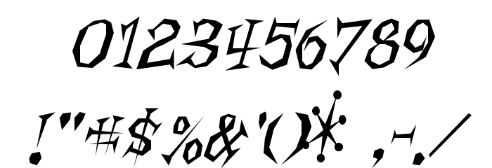 Living by Numbers Font OTHER CHARS