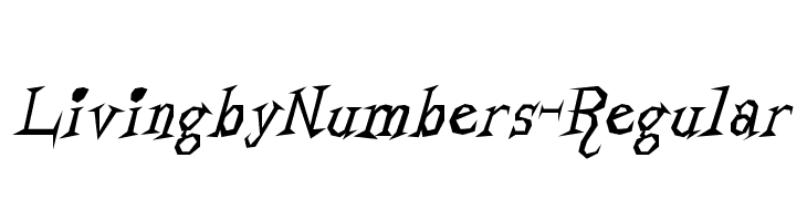 LivingbyNumbers-Regular Fonte