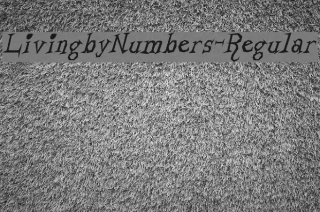 LivingbyNumbers-Regular Font examples