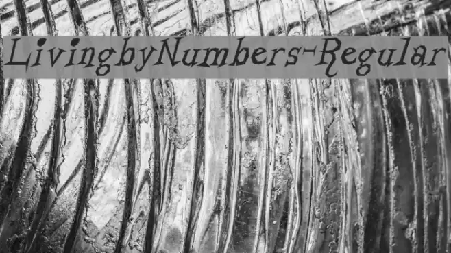 LivingbyNumbers-Regular Font examples