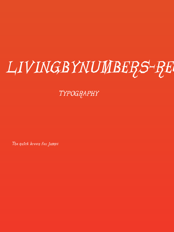 LivingbyNumbers-Regular Poster