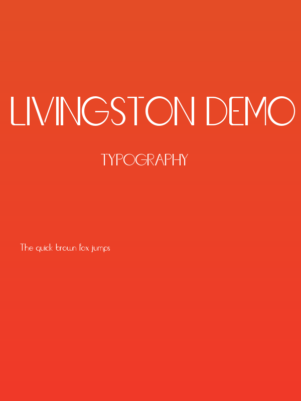 Livingston Demo Sanserif Poster