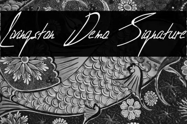 Livingston Demo Signature Font examples