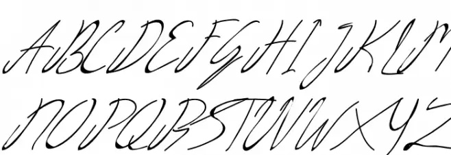 Livingston Signature Font UPPERCASE