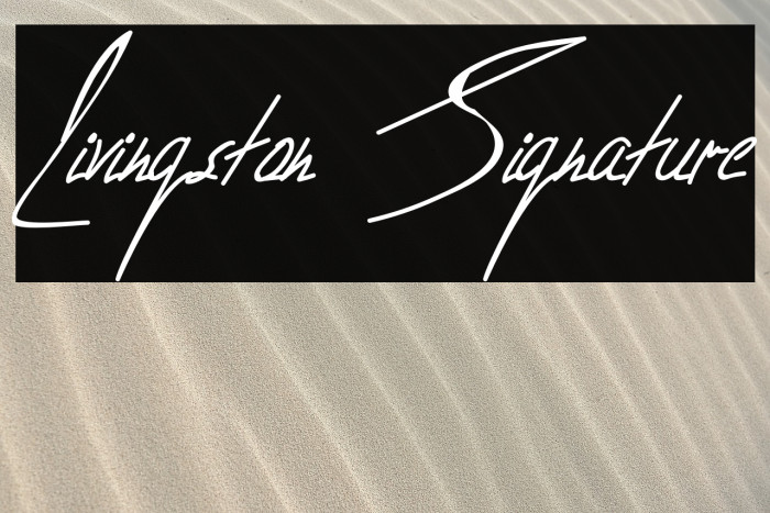 Livingston Signature Font examples