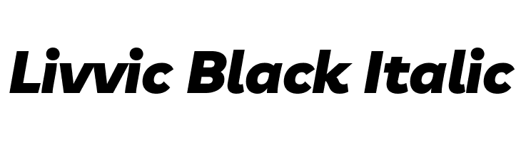 Livvic Black Italic  لخطوط تنزيل