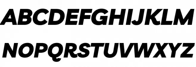 Livvic Black Italic Caratteri MAIUSCOLE