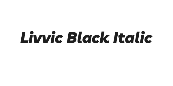 Livvic Black Italic Logo