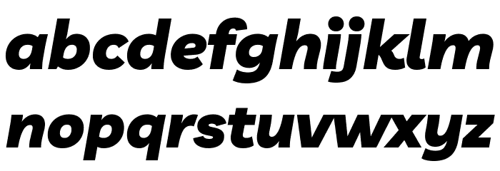Livvic Black Italic Font LOWERCASE