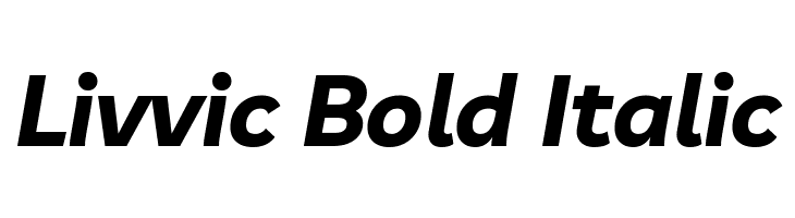 Livvic Bold Italic Font