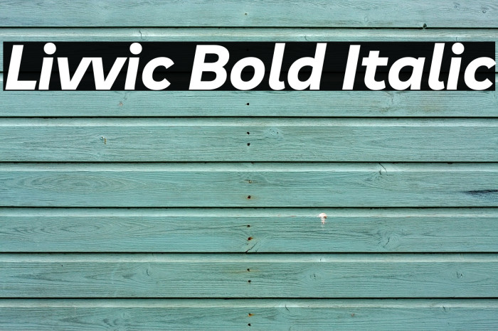 Livvic Bold Italic Font examples