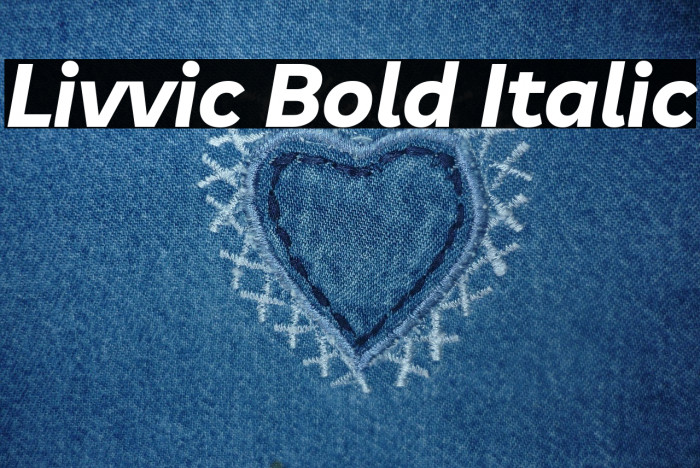 Livvic Bold Italic Font examples