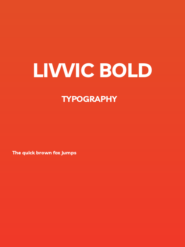 Livvic Bold Poster