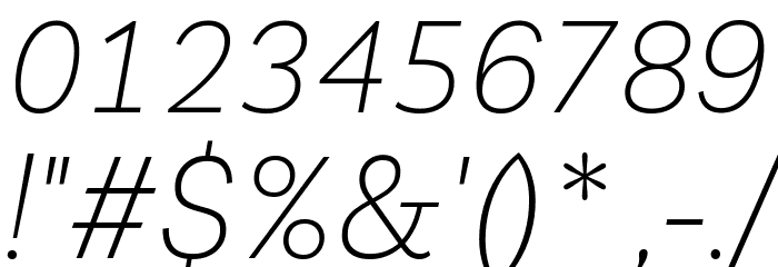 Livvic ExtraLight Italic Font OTHER CHARS