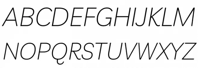 Livvic ExtraLight Italic フォント 大文字