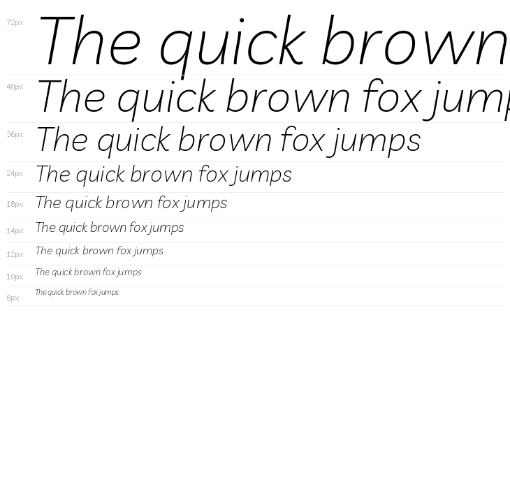 Livvic ExtraLight Italic Waterfall