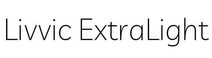 Livvic ExtraLight Font