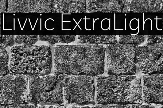 Livvic ExtraLight Font examples