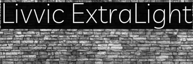 Livvic ExtraLight Font examples