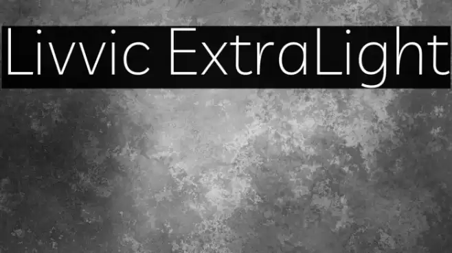 Livvic ExtraLight Font examples