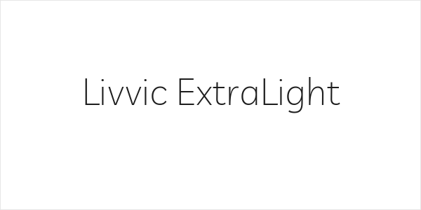 Livvic ExtraLight Logo