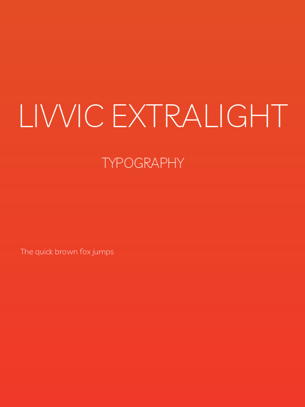 Livvic ExtraLight Poster