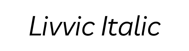 Livvic Italic Font