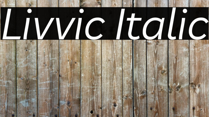 Livvic Italic Font examples