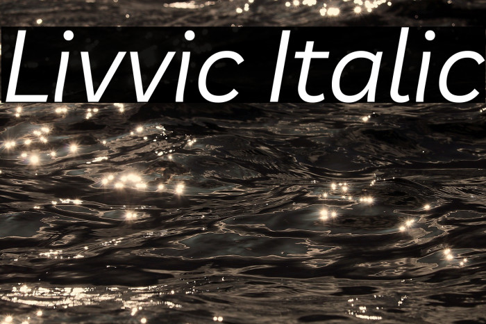 Livvic Italic Font examples
