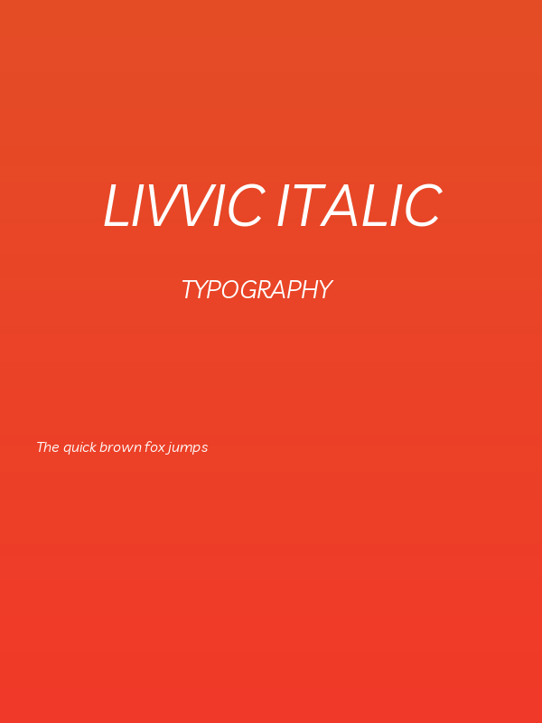 Livvic Italic Poster