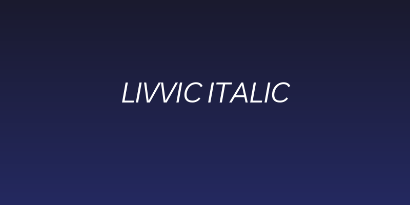 Livvic Italic Social Header