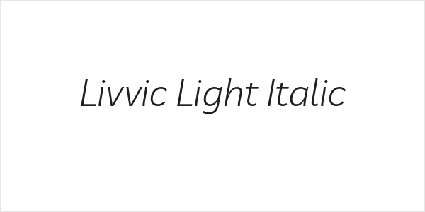 Livvic Light Italic Logo