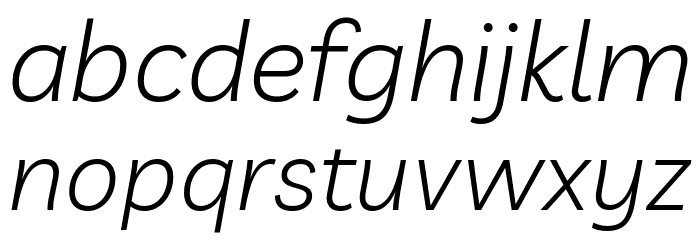 Livvic Light Italic Font LOWERCASE
