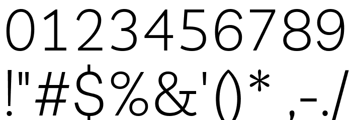 Livvic Light Font OTHER CHARS